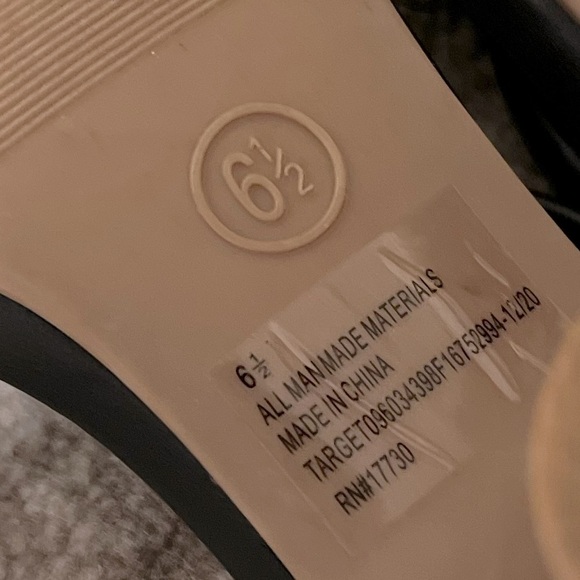 Women's Cass Thin Strap Heeled Pumps - A New Day Black Snake - Picture 6 of 7